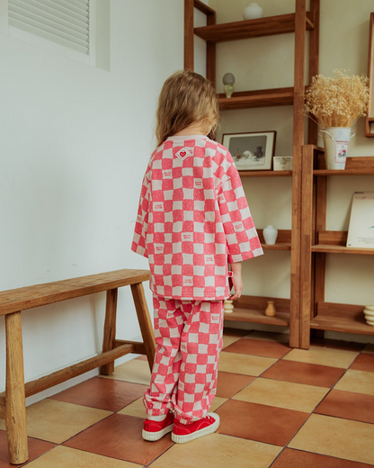 [SET] Pink Checkerboard Jogger