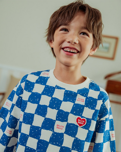 [SET] Blue Checkerboard Jogger