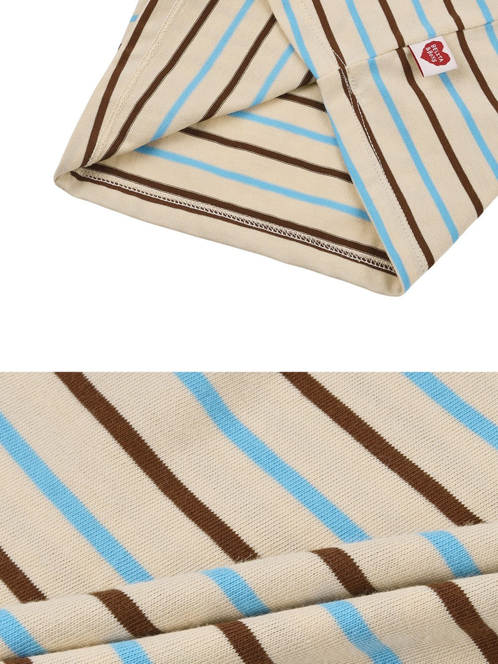 [BABY SET] Yellow BB Heart Multi Stripe Shorts