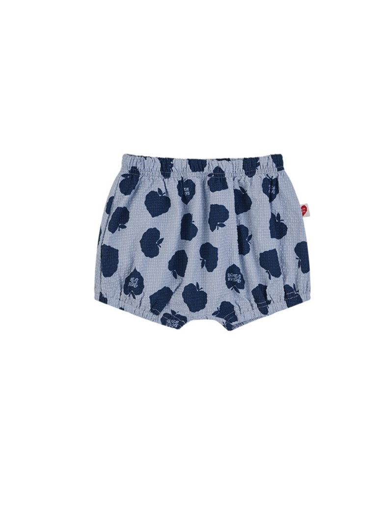 [BABY SET] Navy Bubble Apple Polysucker Shirt & Shorts
