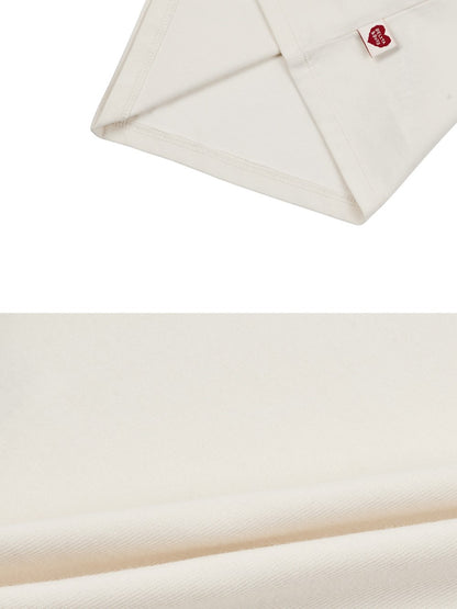 [BABY SET] Cream Cowboy Color Block Collar Shirt & Shorts