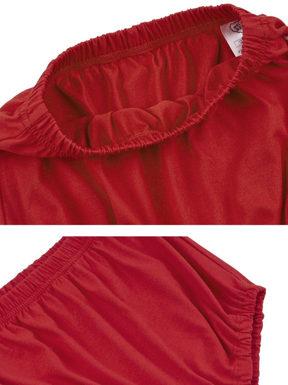 [BABY SET] Red BB Heart Multi Stripe Shorts