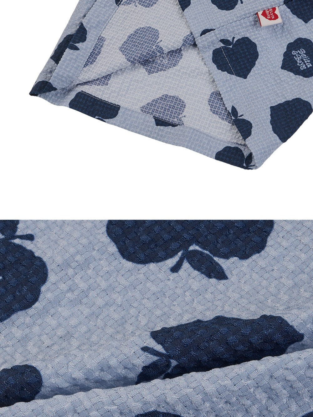 [BABY SET] Navy Bubble Apple Polysucker Shirt & Shorts