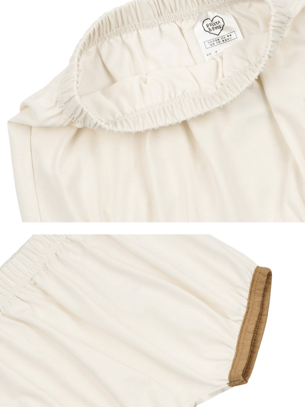 [BABY SET] Yellow Cowboy Half Color Block Collar Shirt & Shorts