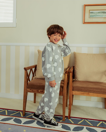 [SET] Grey BB Heart Pattern Jogger