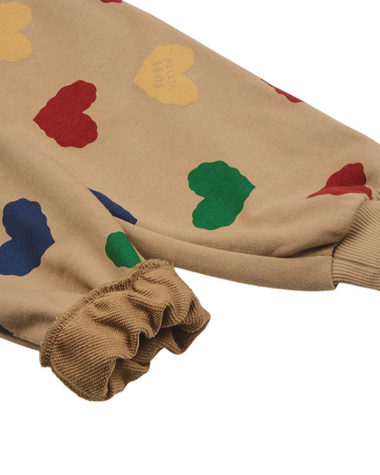 [BABY SET] Camel BB Color Heart Pattern Jogger