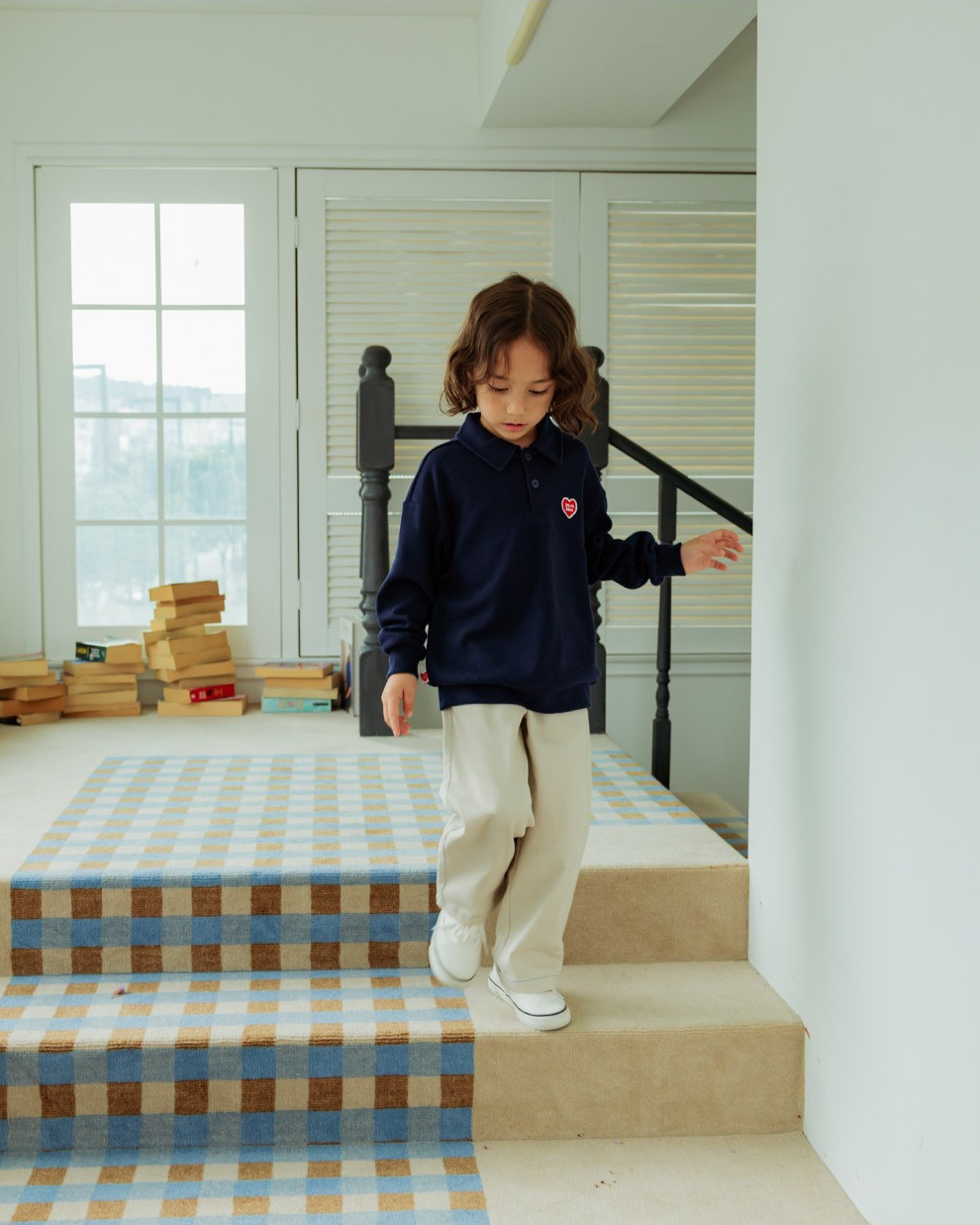 Light Beige BB Heart Woven Pants