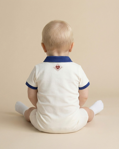 BABY Blue Elephant Collar Jumpsuit