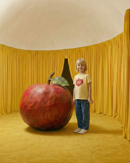 Yellow Bubble Apple Short Sleeve