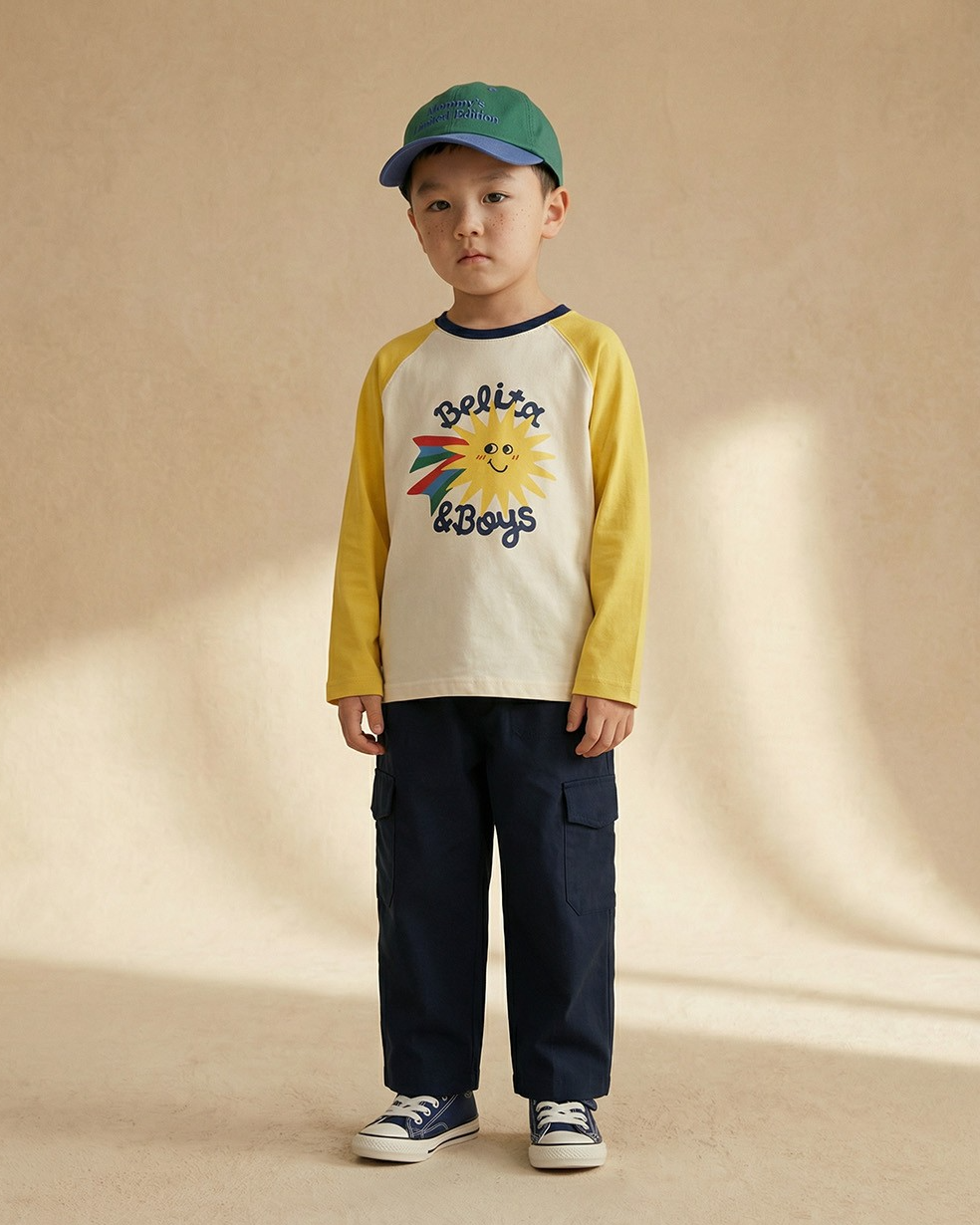 Navy BB Heart Fatigue Cargo Pants