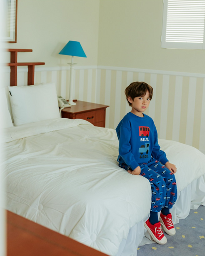 [SET] Blue Bus and Truck Pattern Jogger