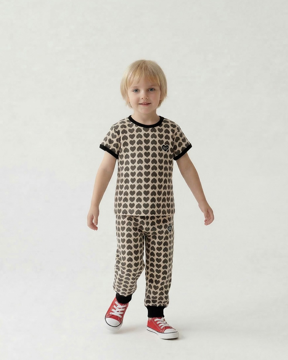 Charcoal BB Heart Pattern One Mile Jogger