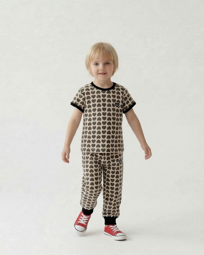 Charcoal BB Heart Pattern One Mile Jogger
