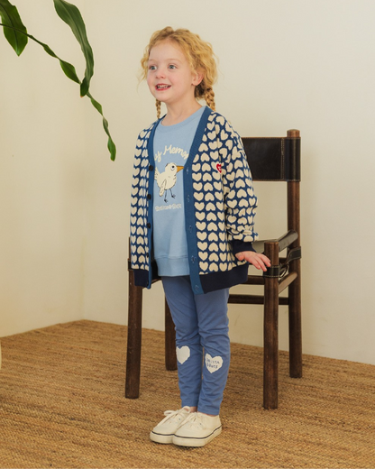 Light Blue Knee Point Leggings