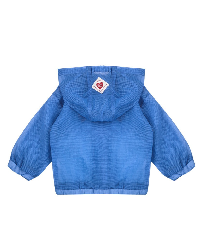 BABY Blue BB Heart Hooded Windbreaker