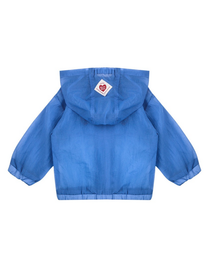 BABY Blue BB Heart Hooded Windbreaker