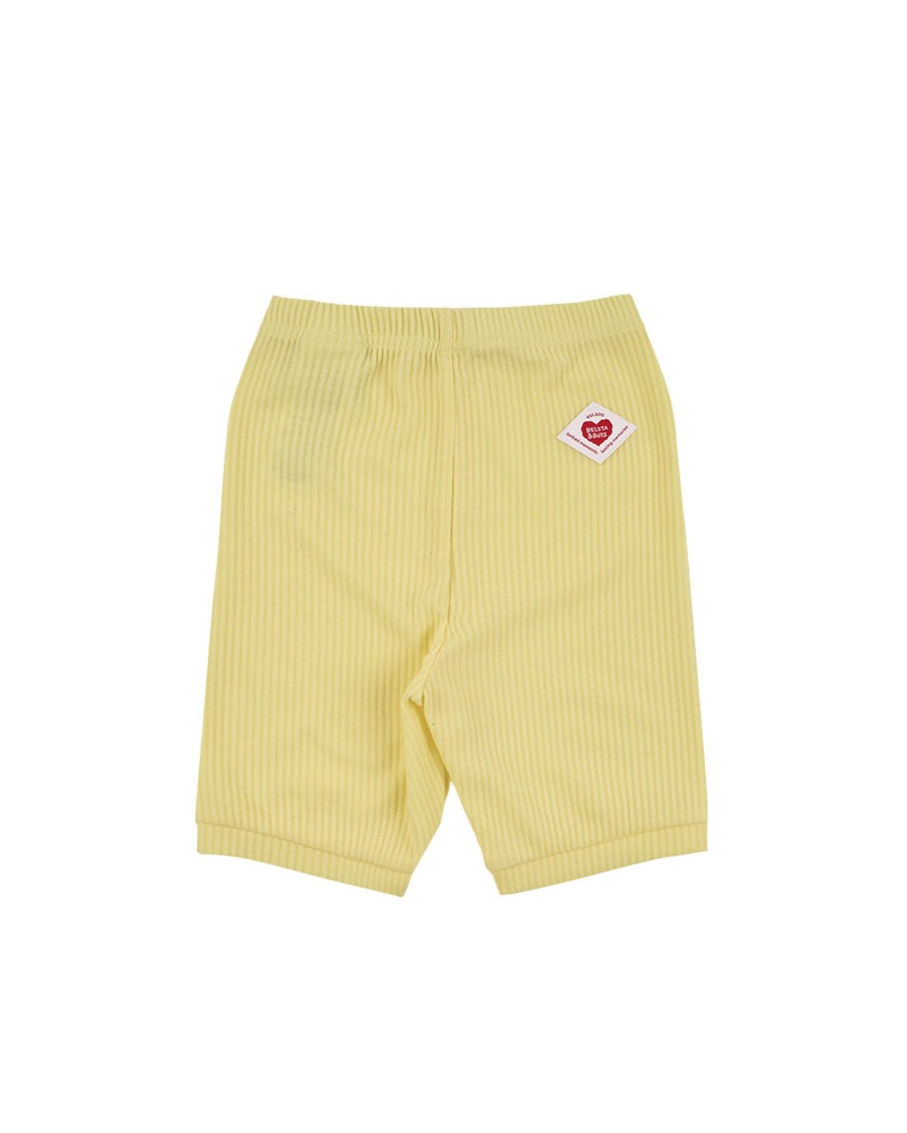 [SET] Light Yellow Colorful Stripe Short One Mile