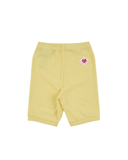 [SET] Light Yellow Colorful Stripe Short One Mile