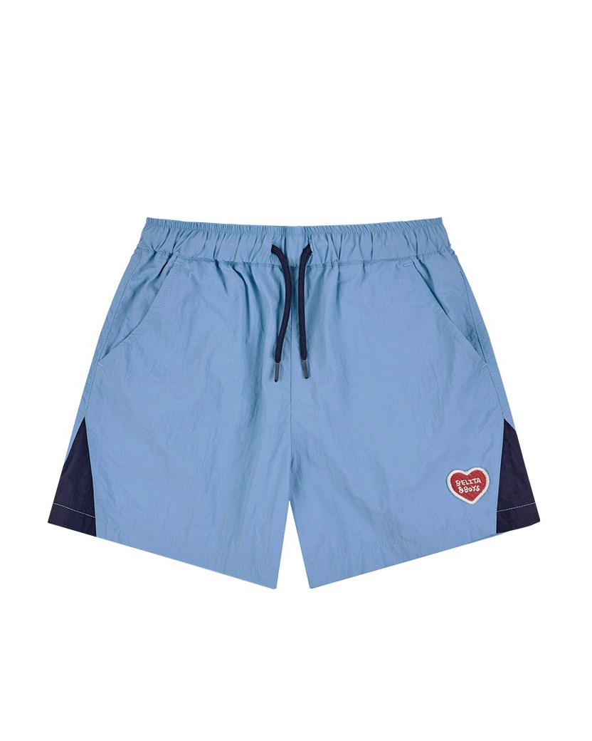 Blue BB Heart Edge Color Block Shorts