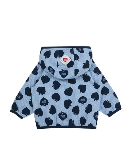 BABY Navy Bubble Apple Pattern Windbreaker