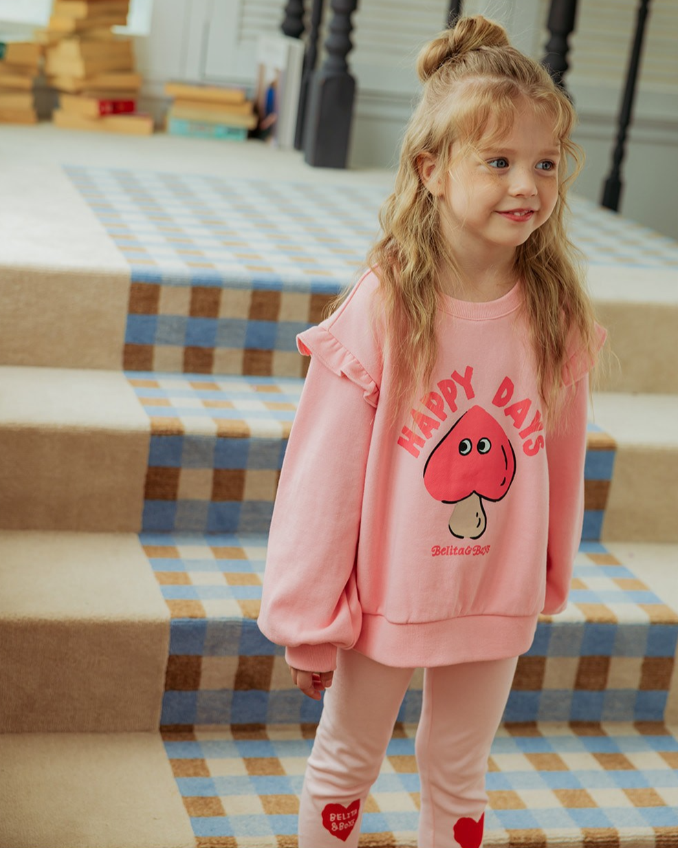 Pink Double Heart Leggings