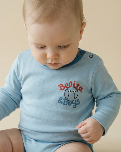 BABY Light Blue Tennis Bodysuit