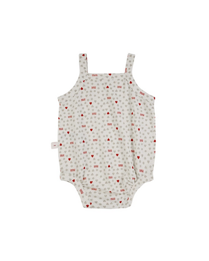 BABY Light Grey Heart Star Mesh Sleeveless Bodysuit