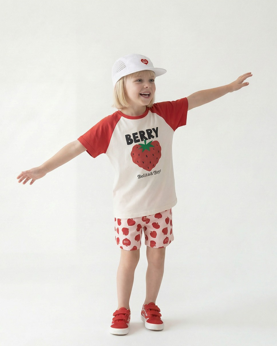White BB Heart Mesh Camp Cap