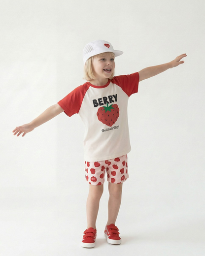 White BB Heart Mesh Camp Cap