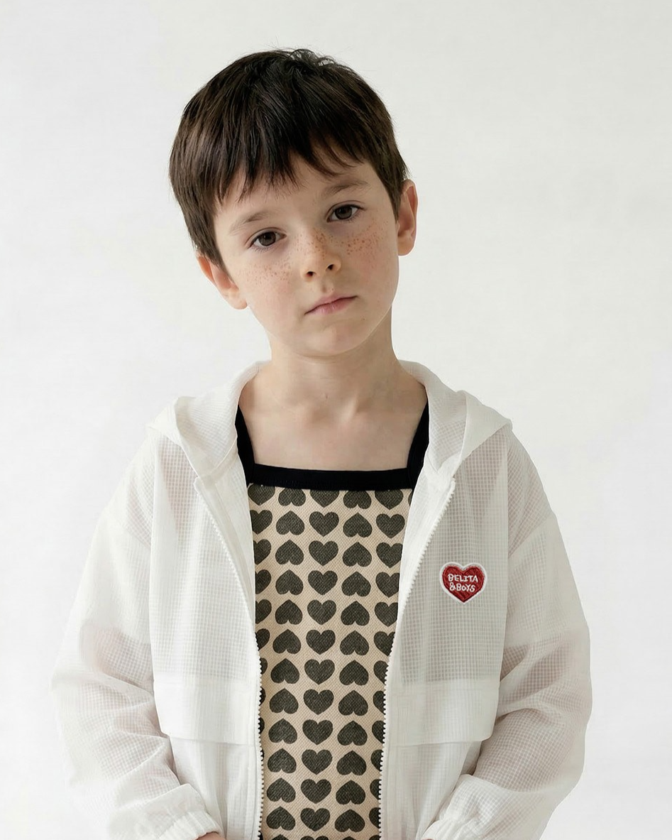 Charcoal BB Heart Pattern One Mile Shorts