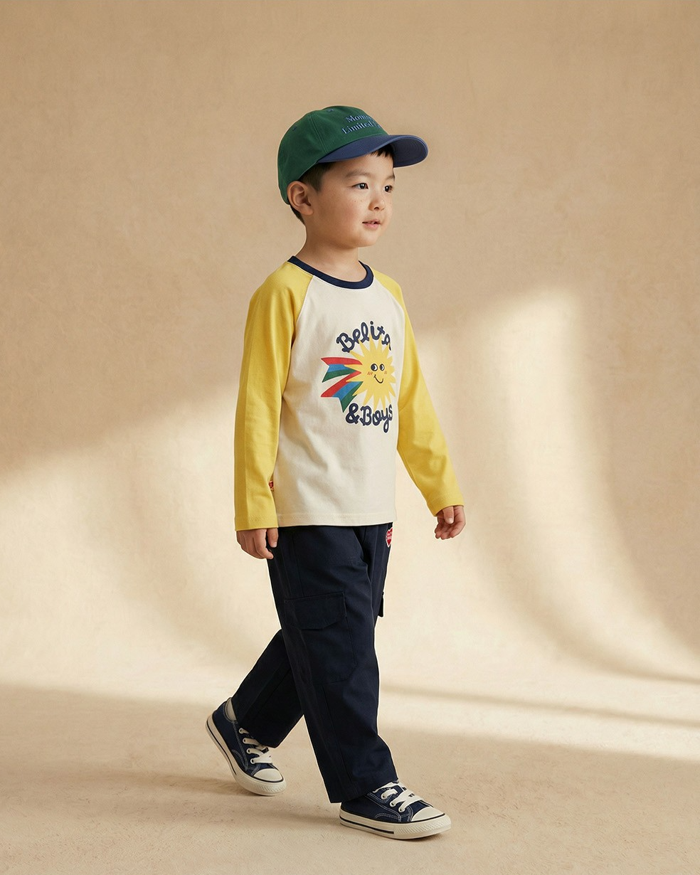 Navy BB Heart Fatigue Cargo Pants