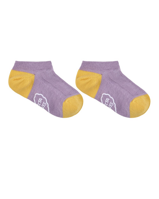 Violet Color Block Jacquard Socks