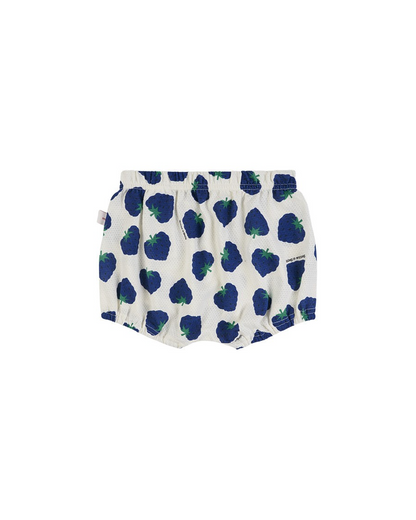 [BABY SET] Blue Berry Pattern Mesh Sleeveless Shorts