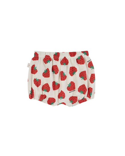 [BABY SET] Red Berry Pattern Mesh Sleeveless Shorts