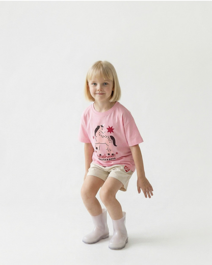 Ivory BB Heart Nylon Shorts