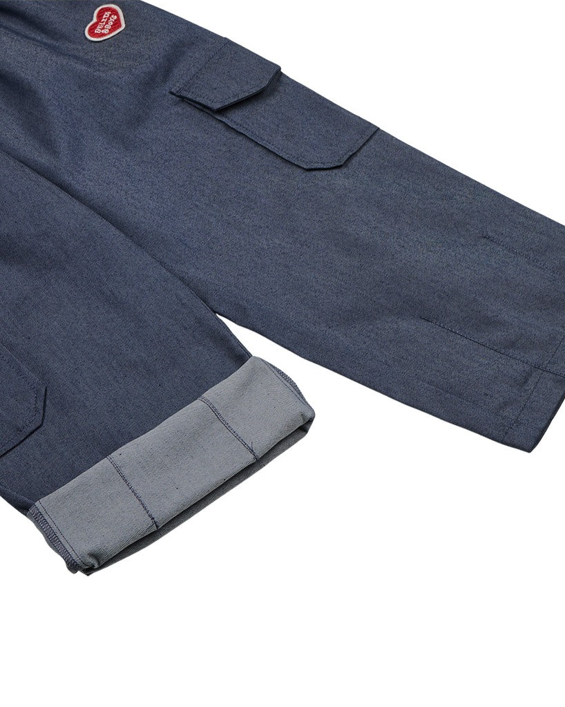 Dark Blue BB Heart Tapered Cargo Pants