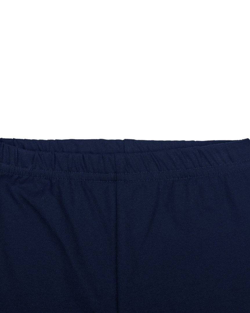 BABY Navy Knee Point Cotton Leggings