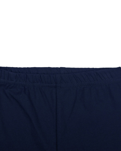 BABY Navy Knee Point Cotton Leggings