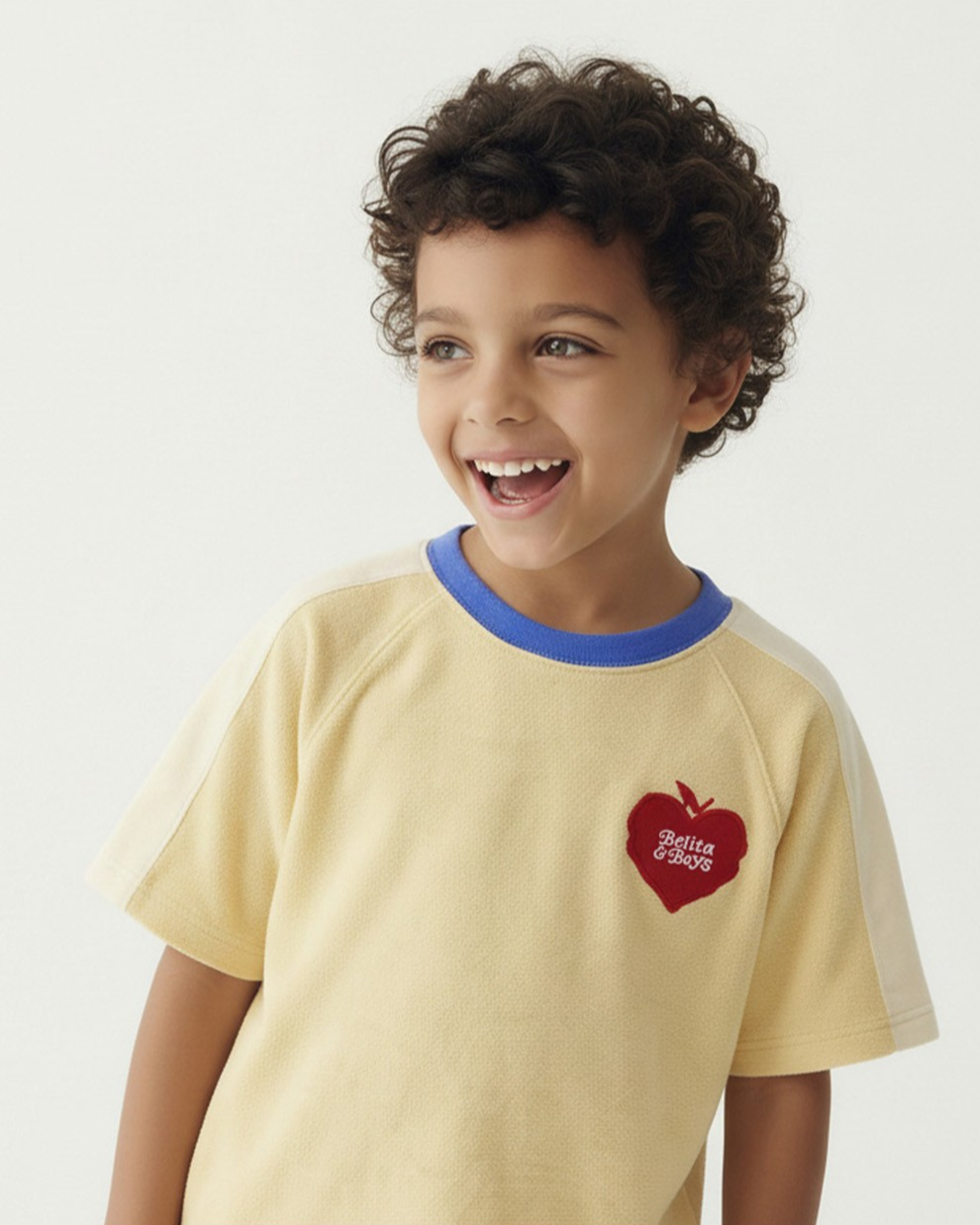 Yellow Bubble Apple Terry Mid Sleeve