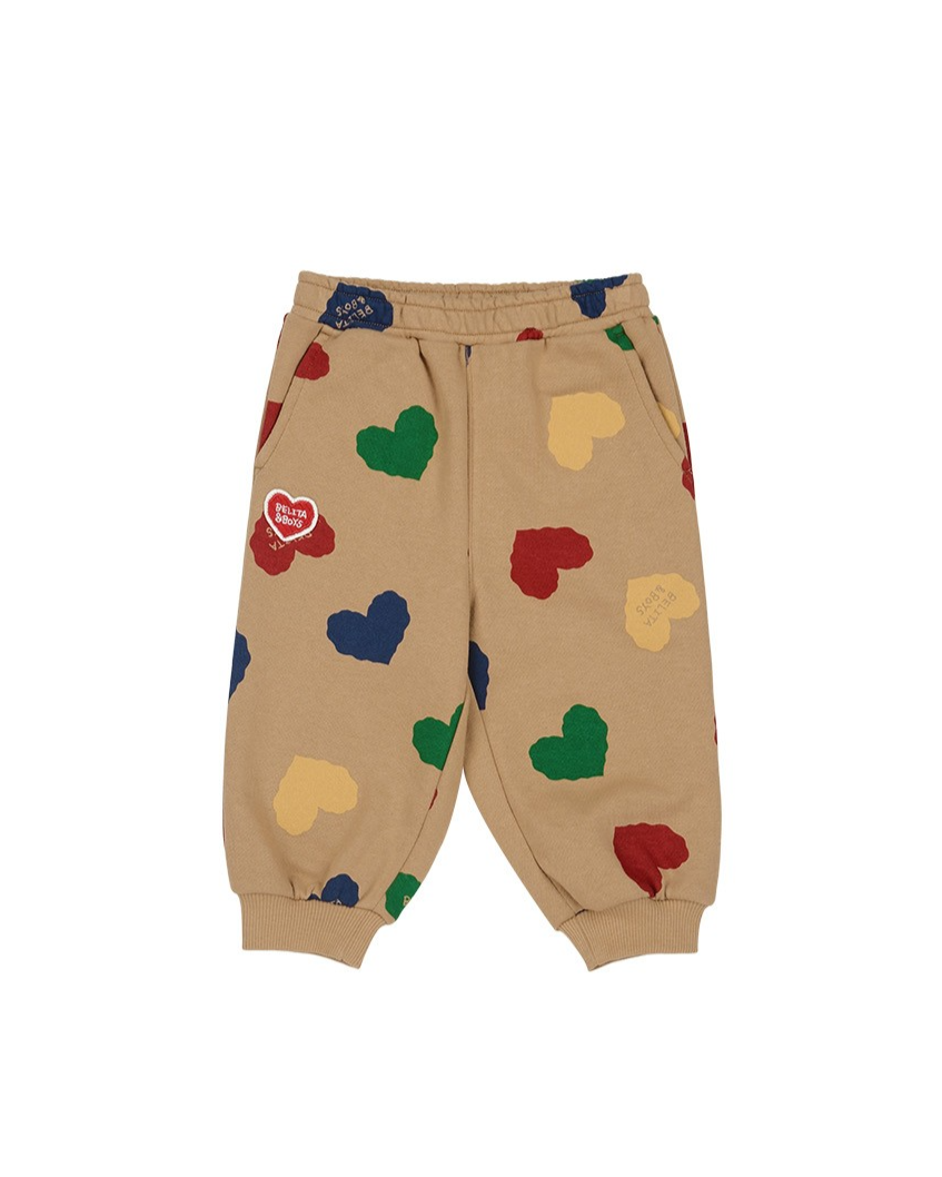 [BABY SET] Camel BB Color Heart Pattern Jogger