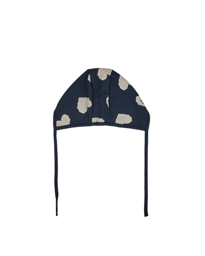 [BABY SET] Navy BB Heart Pattern Jumpsuit & Bonnet