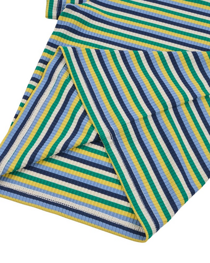 [SET] Blue Colorful Stripe Short One Mile