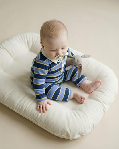 BABY Navy Sun Multi Stripe Collar Jumpsuit