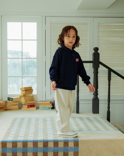 Light Beige BB Heart Woven Pants